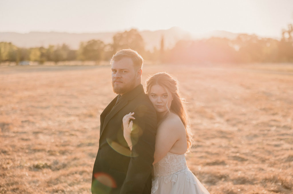 Bride and grooms wedding portraits in Sonoma CA