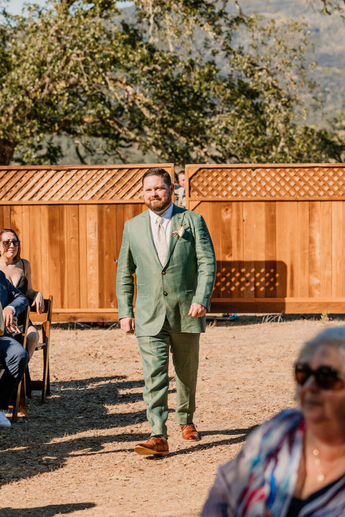 Vineyard wedding ceremony at Saracina Vineyards in California
