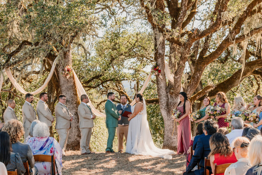 Vineyard wedding ceremony at Saracina Vineyards in California