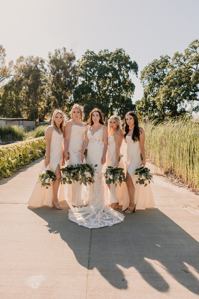 Bride and bridesmaids portraits from a Callippee Golf Course wedding in Pleasanton, California