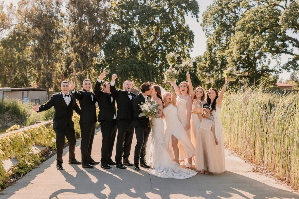 Wedding party portraits from a Callippee Golf Course wedding in Pleasanton, California