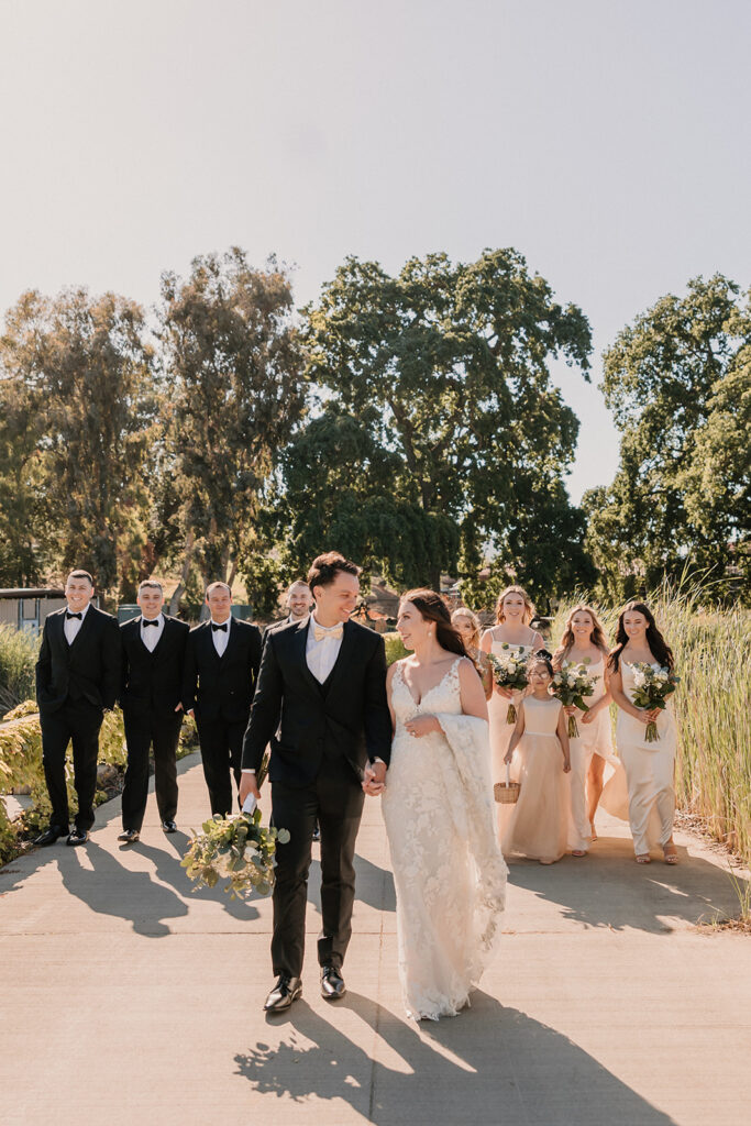 Wedding party portraits from a Callippee Golf Course wedding in Pleasanton, California