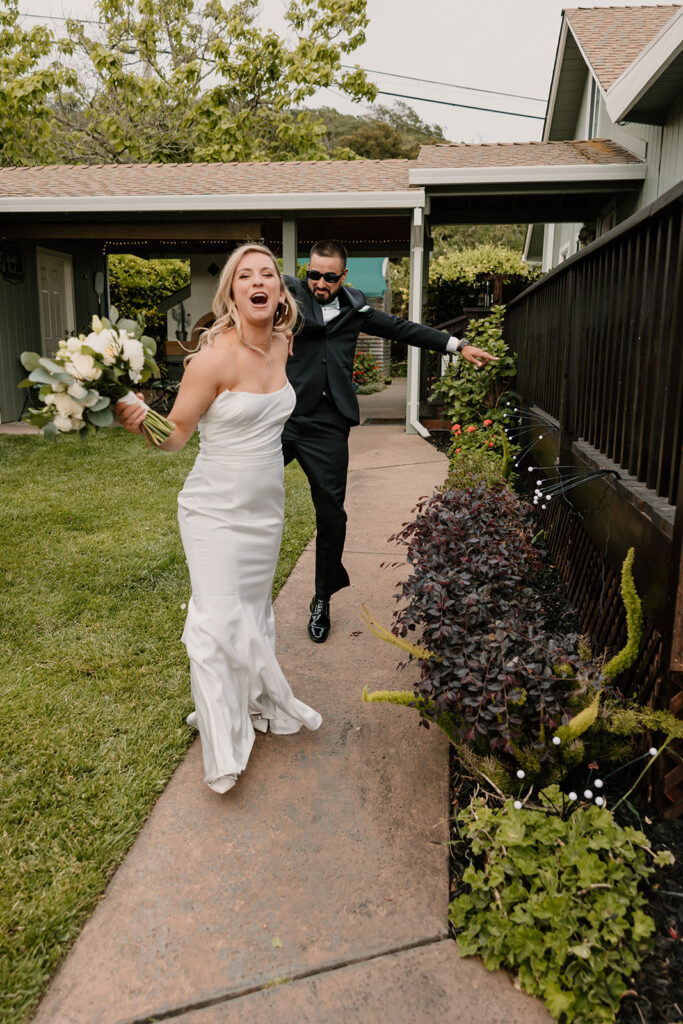 Bride and grooms grand entrance for reception - Spirited Photo + Film - Northern California Wedding Photographer