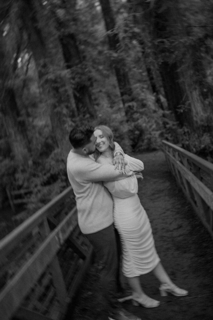 Black and white couples engagement photos