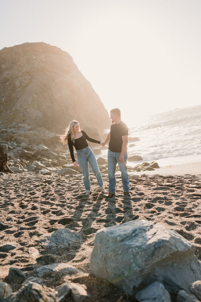 a couples photoshoot at bodega bay
