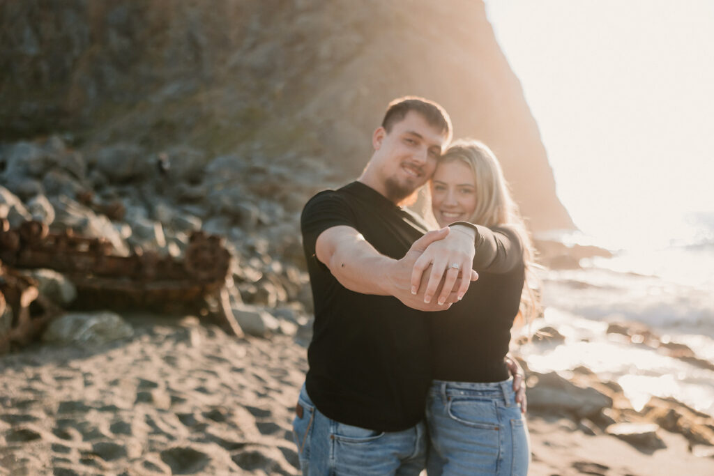 a couples photoshoot at bodega bay
