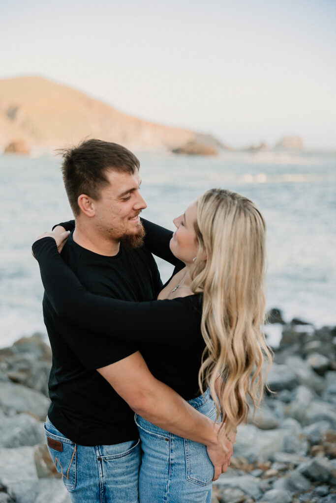 a couples photoshoot at bodega bay
