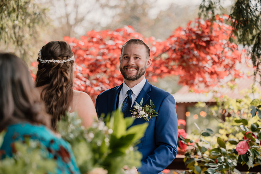 couple taking wedding photos in california
