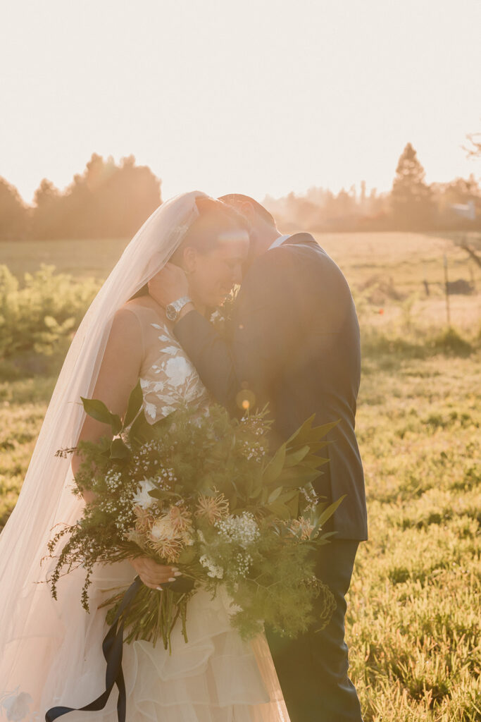 couple taking wedding photos in california
