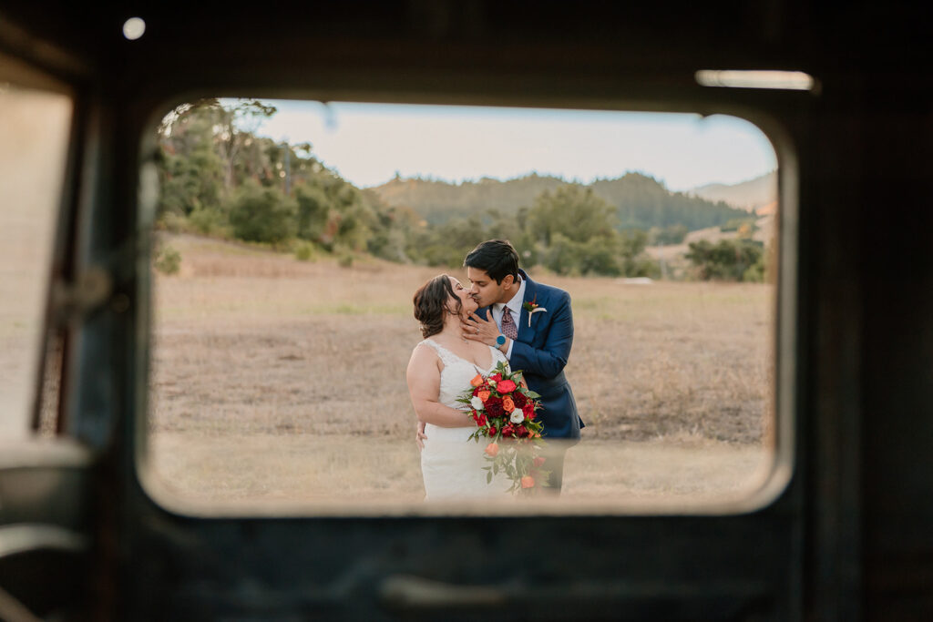 wedding pictures in a field