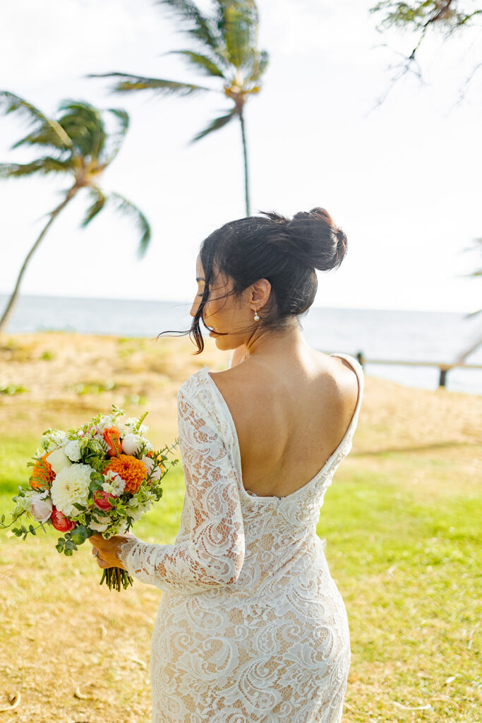 bride and groom having a photoshoot
