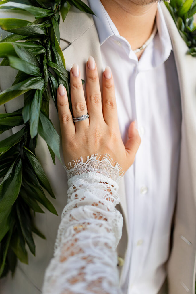 bride and groom having a photoshoot
