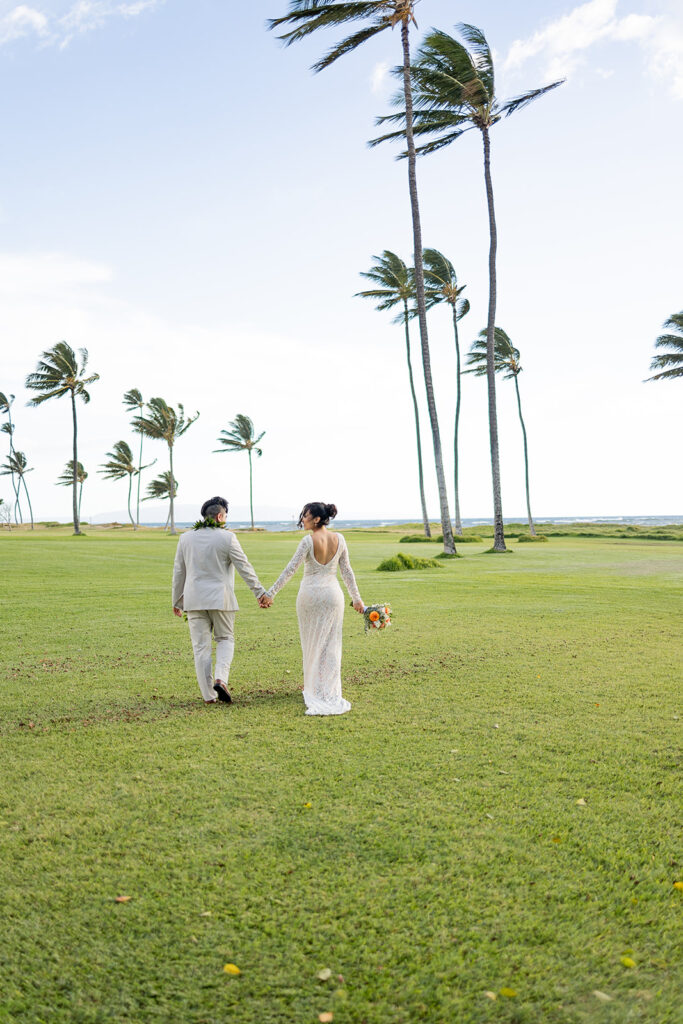 bride and groom having a photoshoot
