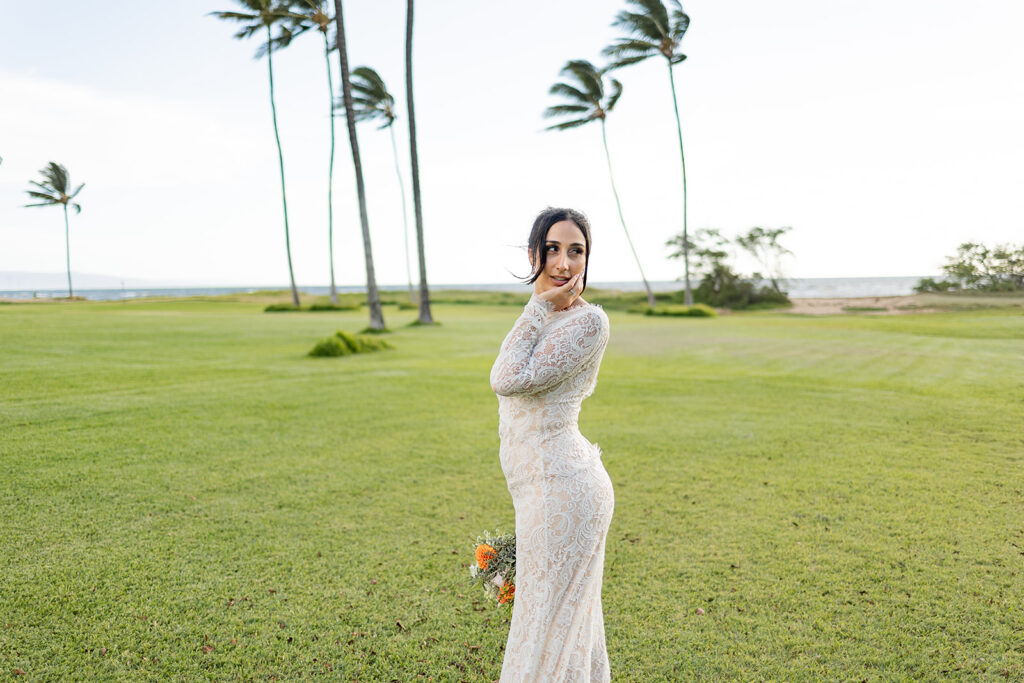 bride and groom having a photoshoot
