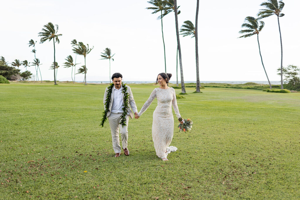 bride and groom having a photoshoot
