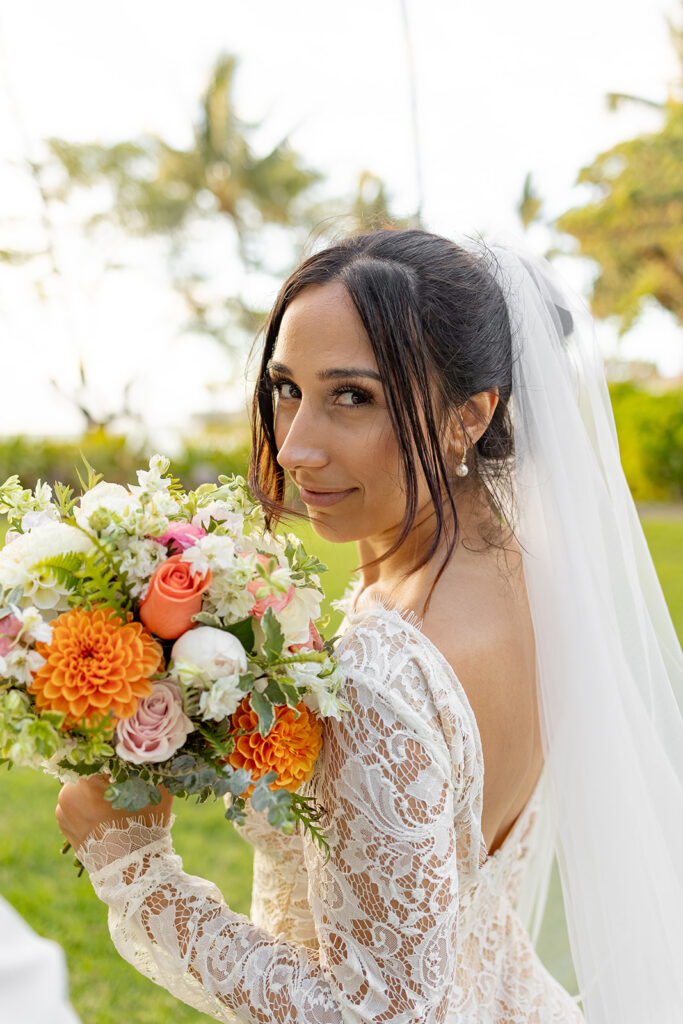 bride and groom having a photoshoot
