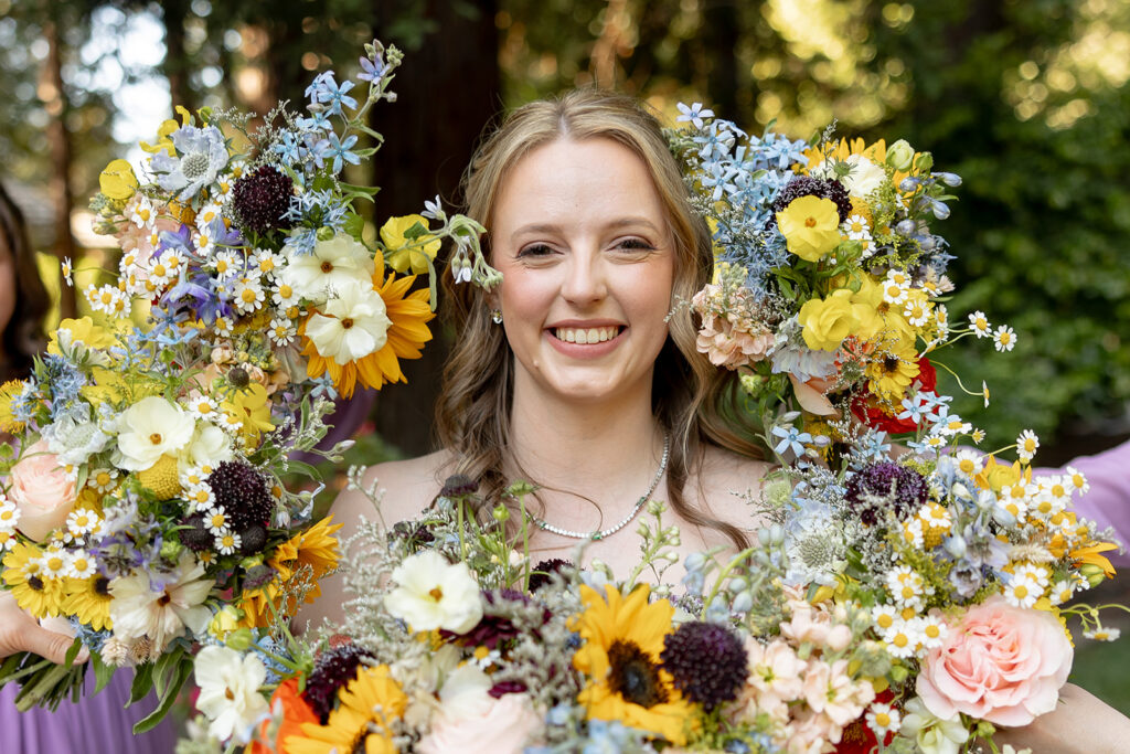 a bright wedding photoshoot in the bay area