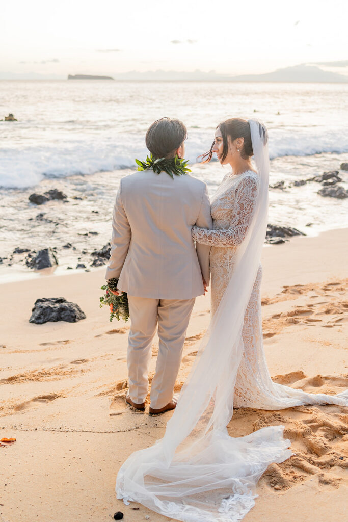 bride and groom having a photoshoot
