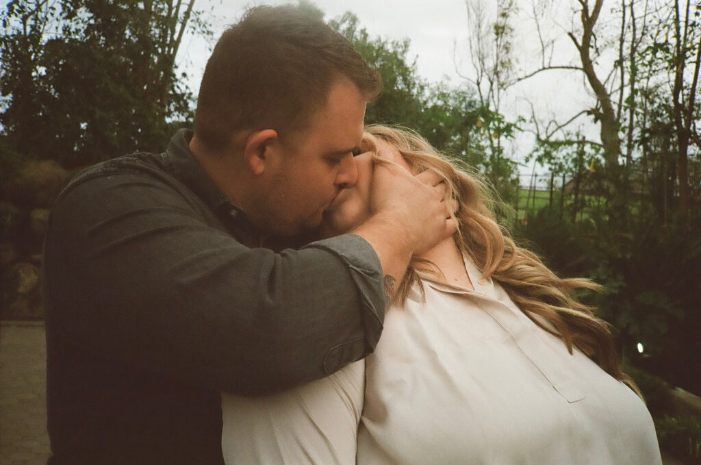 an outdoor engagement photoshoot