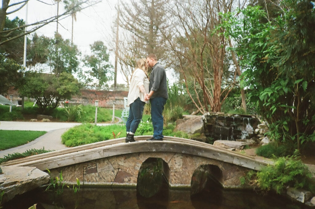 couple posing for their engagement session