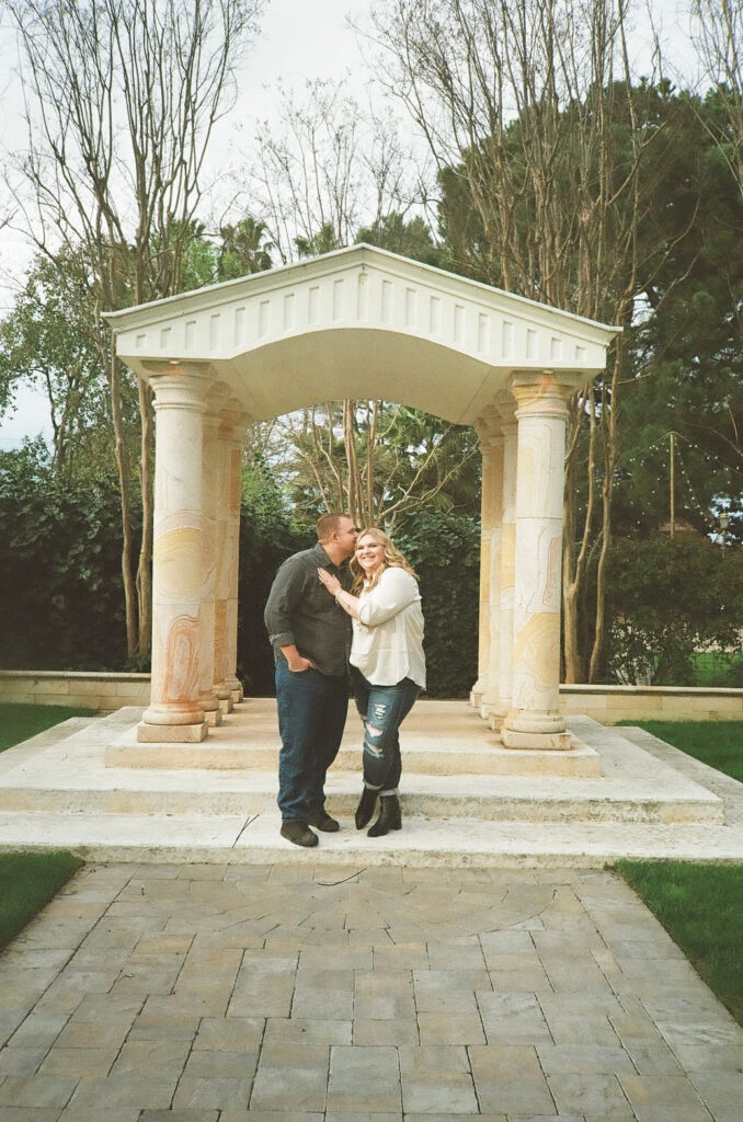 couple posing for their engagement session
