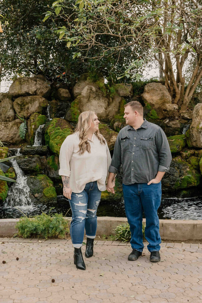 couple taking engagement photos
