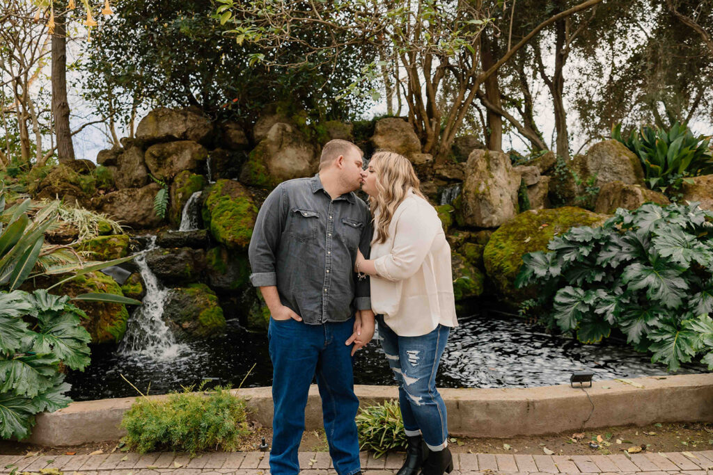 couple taking engagement photos
