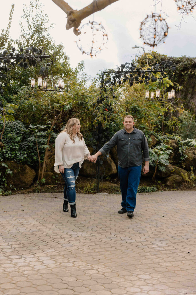 couple taking engagement photos
