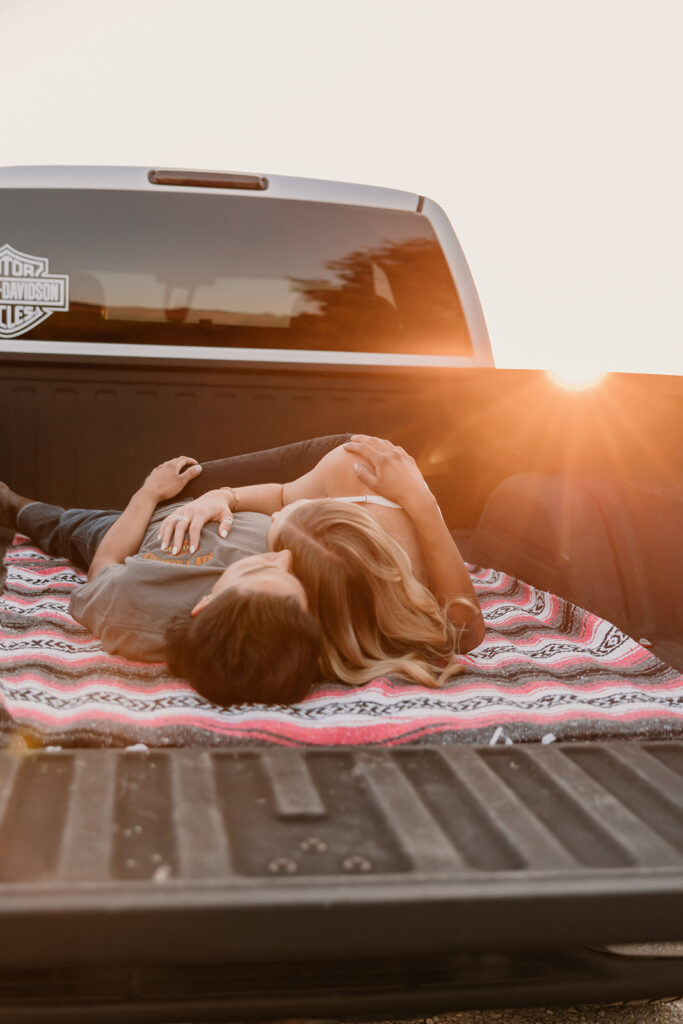 Rohnert Park couple posing with their truck
