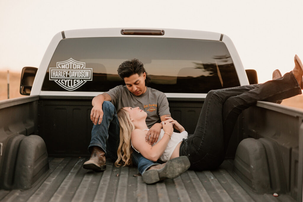 couple posing for engagement photos in Rohnert Park
