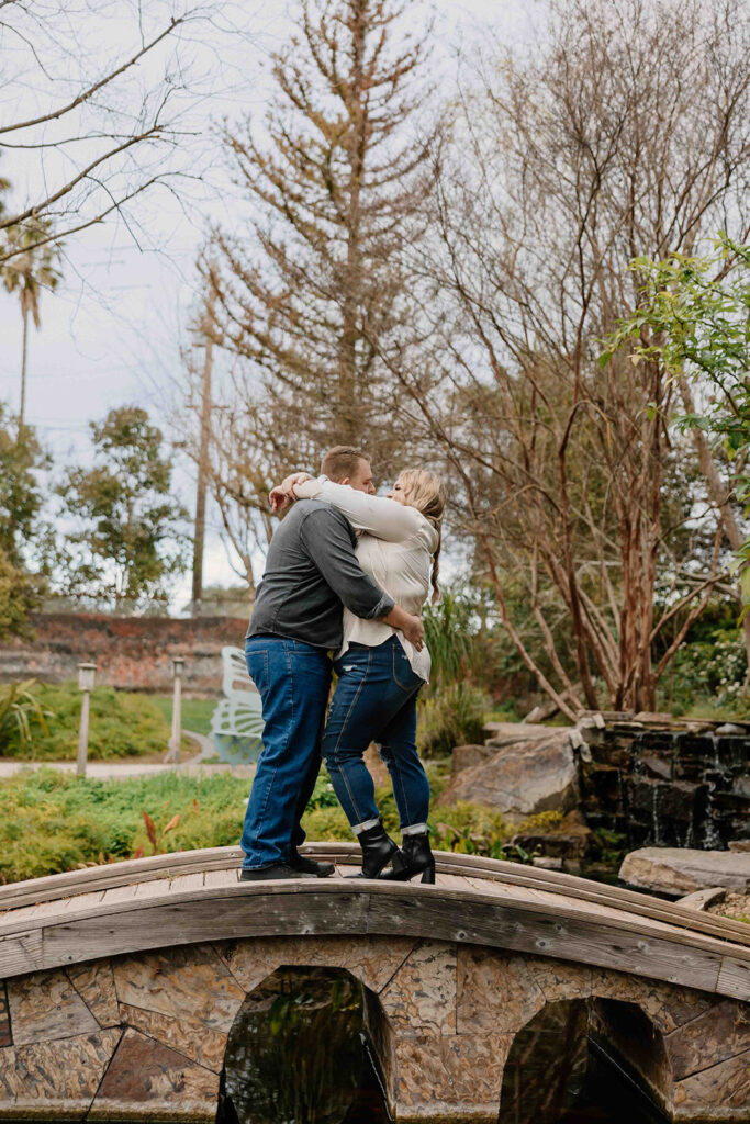 couple taking engagement photos
