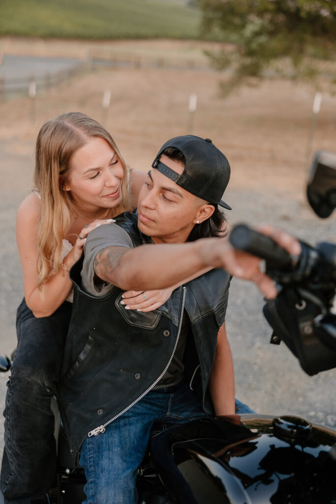 Rohnert Park couple posing for engagement photos
