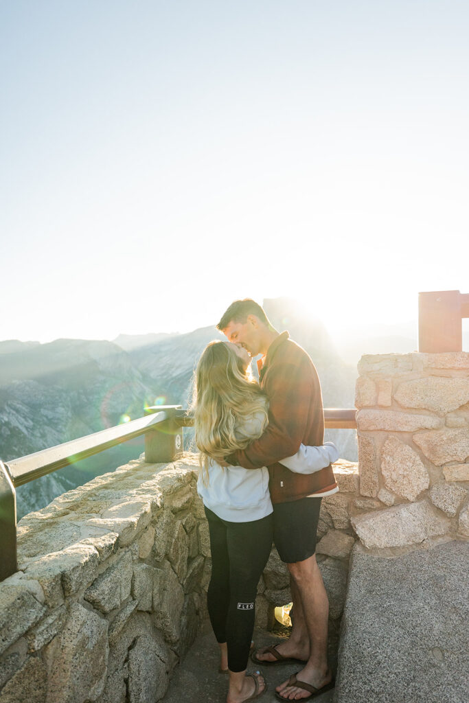 an engagement photoshoot outdoors in yosemite
