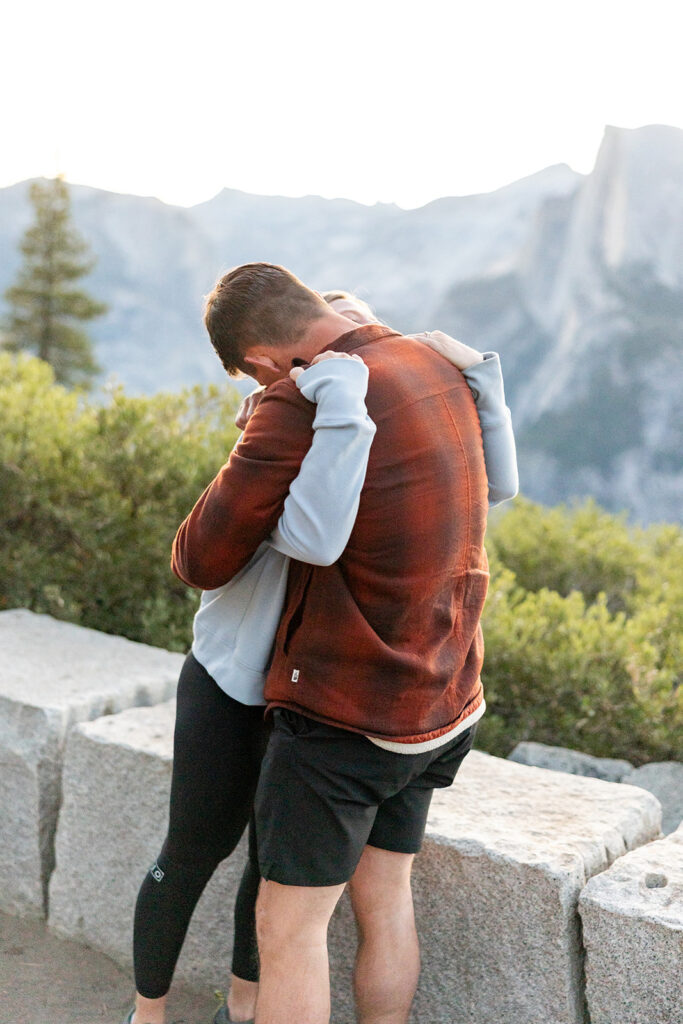 a surprise proposal photoshoot in yosemite
