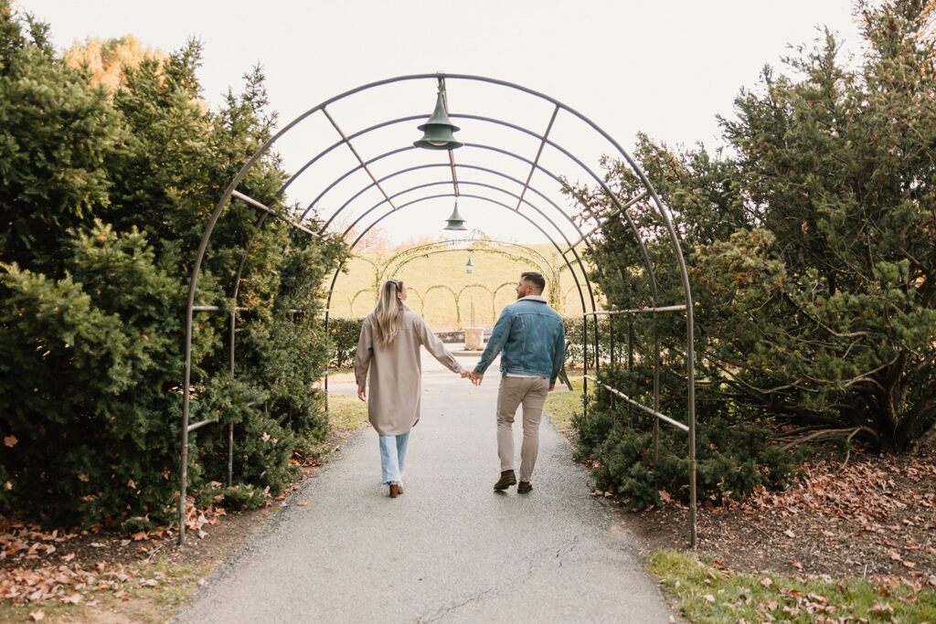 a casual engagement photoshoot for fall