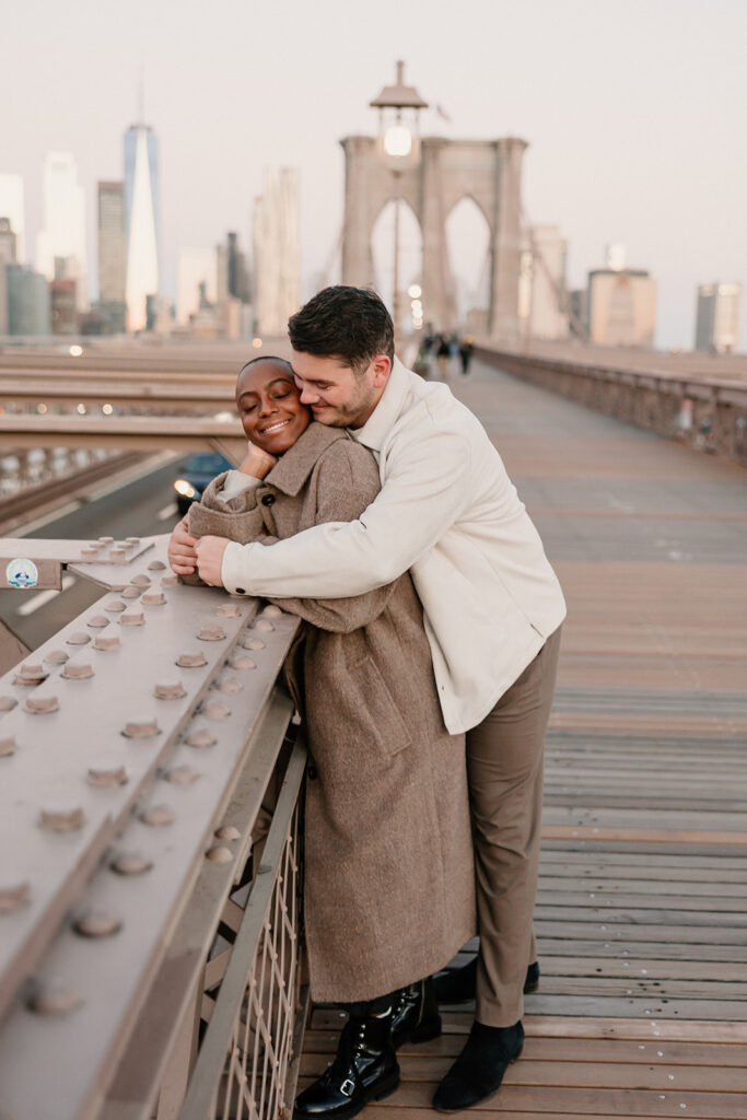 a sunrise couples photoshoot in the city
