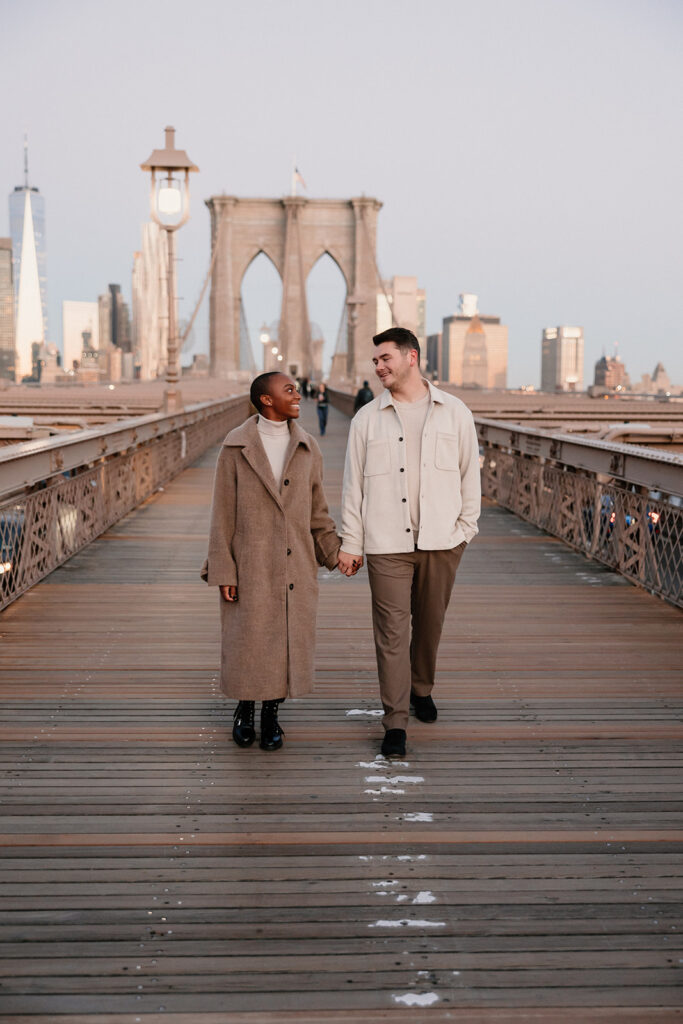 a sunrise couples photoshoot in the city