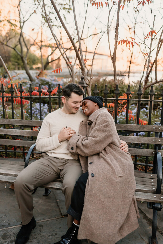 a sunrise couples photoshoot in the city
