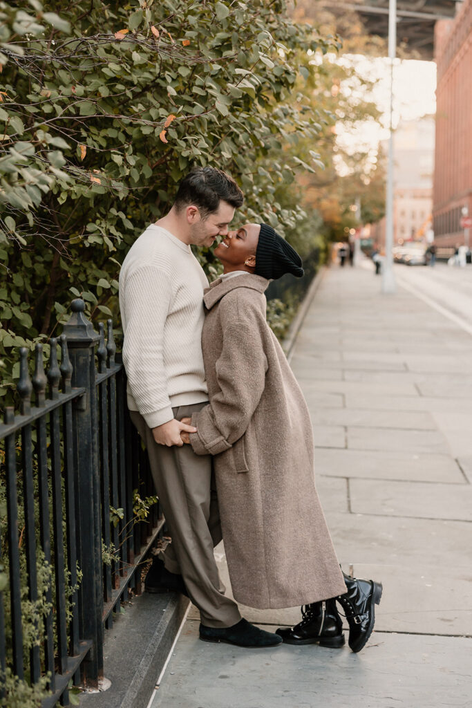 a city couples session for fall
