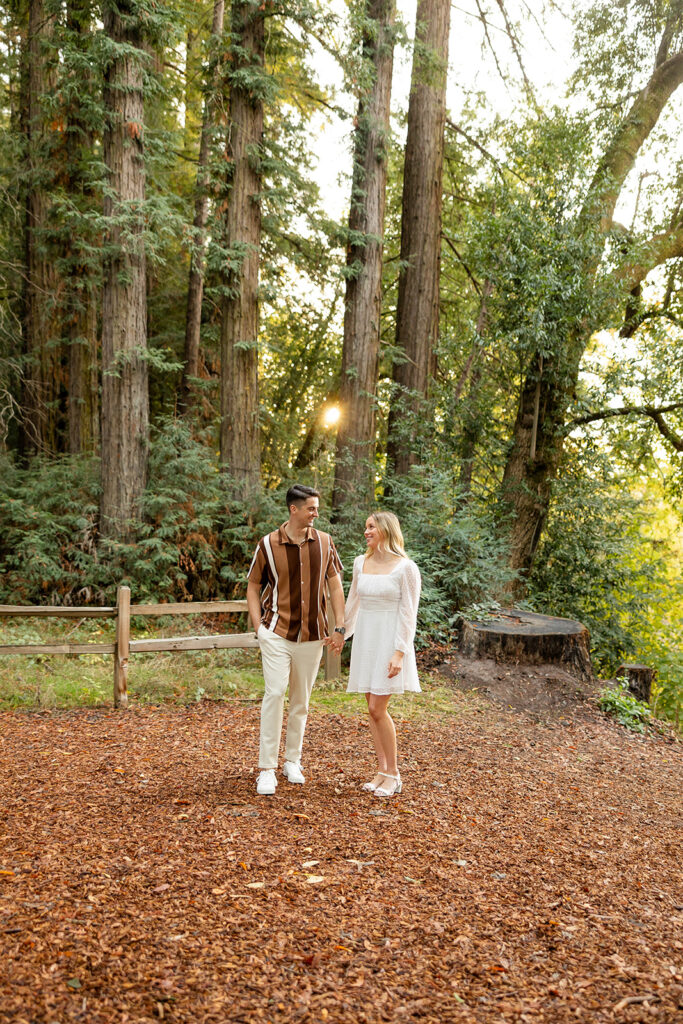 an engagement session outdoors in california
