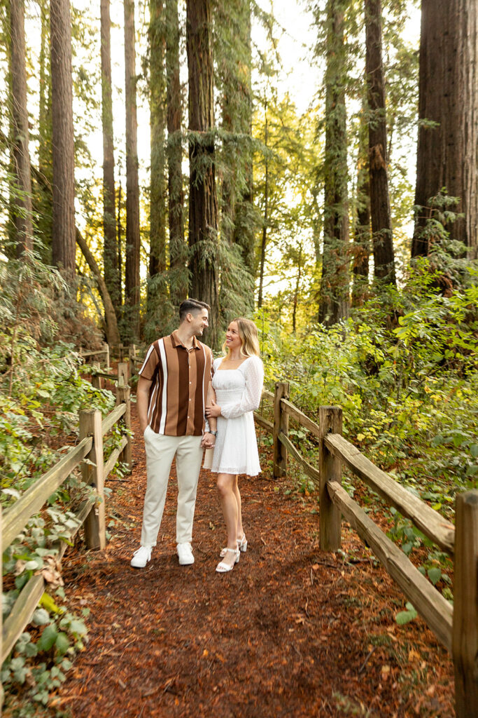 Newly Engaged couple taking couples photos