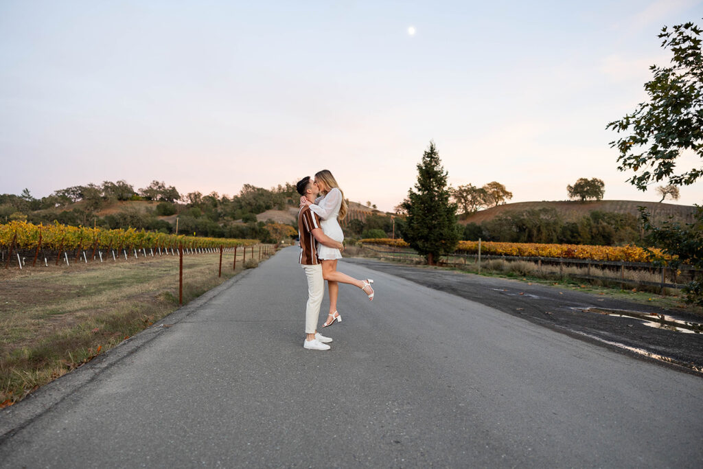 an engagement session outdoors in california