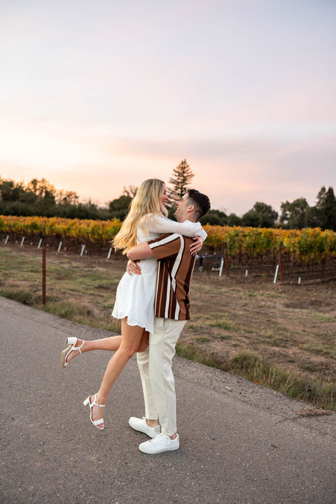 an engagement session outdoors in california
