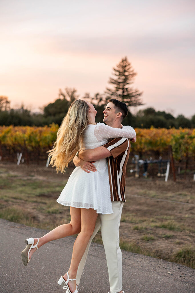 an engagement session outdoors in california
